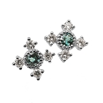 Xmas新作限定価格 アレキサンドライト ゴシッククロス ピアス 1ペア 両耳分 <br><br>PT900 K18 K10対応 誕生石6月 <br> 12/11(木)迄 ￥81400→￥65120税込 割引対象外