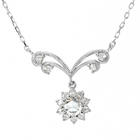 Xmas新作限定価格 王妃のパリュール ローズカットダイヤモンド ペンダント ネックレス チェーン付<br>PT900 K18 K10対応<br> 12/11(木)迄 ￥133430→￥106744税込 割引対象外