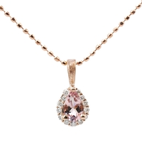 Xmas新作限定価格 トップカラーモルガナイト ダイヤモンド ペンダントトップ ルイ チェーン無し<br>PT900 K18 K10対応<br>誕生石4月<br> 12/11(木)迄 ￥41470→￥33176税込 割引対象外