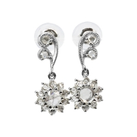 Xmas新作限定価格 ローズカットダイヤモンド ピアス 王妃のパリュール 1ペア 両耳分<br><br>PT900 K18 K10対応 誕生石4月  <br>12/11(木)迄 ￥121220→￥96976税込 割引対象外