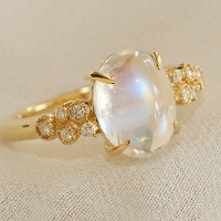 ����1�{ K18YG 2.87ct ���C���{�[���[���X�g�[�� 0.11ct �_�C�������h �����O 12�� �T�C�Y�ύX����܂� �a����6��