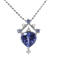 �V���s�̔�20%OFF �^���U�i�C�g �n�[�g ���[�Y�J�b�g�_�C�������h �y���_���g�g�b�v ���[�k Reine �`�F�[������ SV925 PT900 K18 K10�Ή� �a����12���@<br>7/6�� ��45650����36520�ō� �����ΏۊO