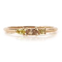 ����P�{ K18PG 0.24ct �}���`�J���[�_�C�������h �����O 11�� �T�C�Y�ύX����܂� �a����4��