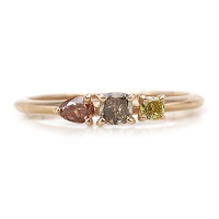 ����P�{ K18PG 0.38ct �}���`�J���[�_�C�������h �����O 11�� �T�C�Y�ύX����܂� �a����4��